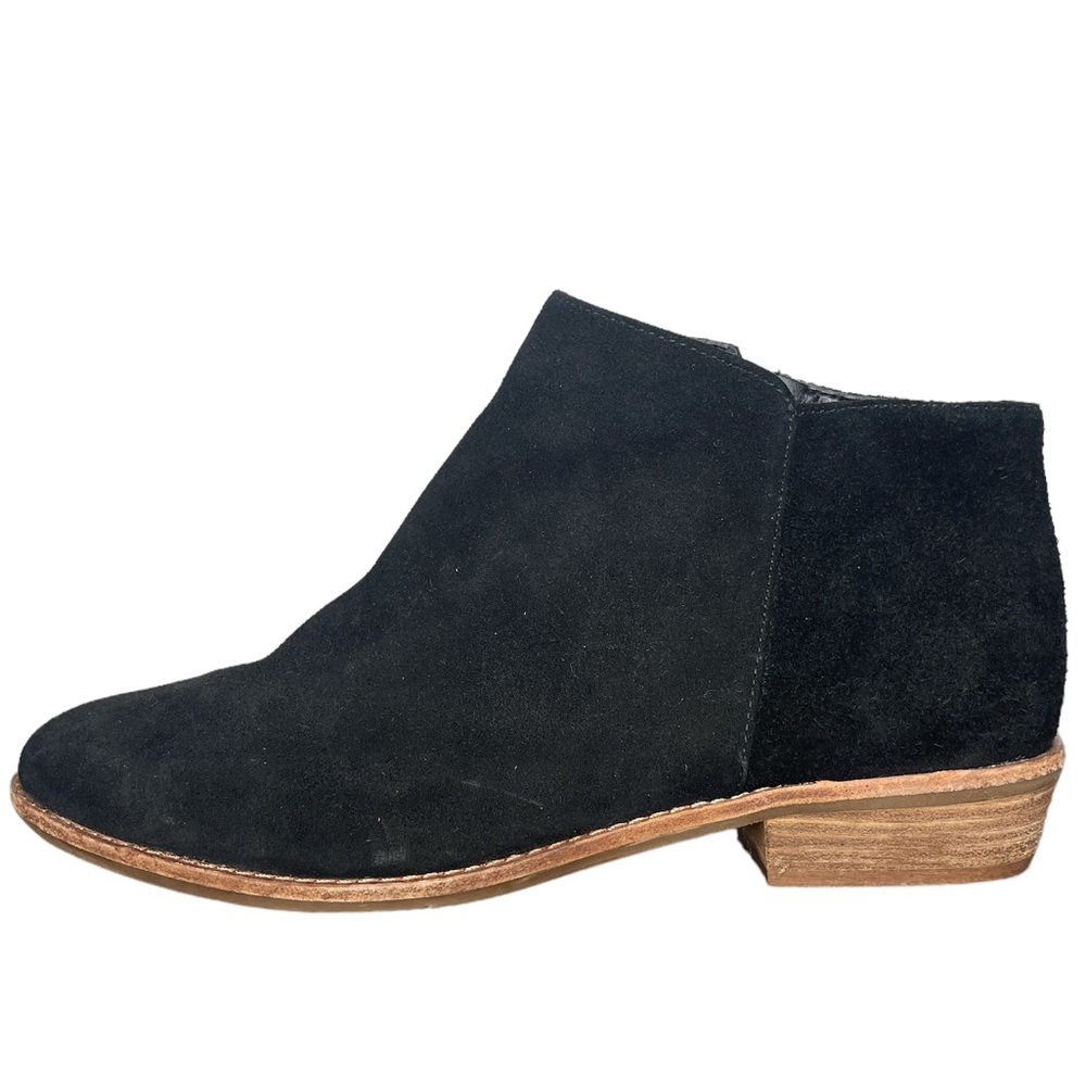 Gianni Bini Blacke Suede Leather Ankle Boots Womens size 8 1/2